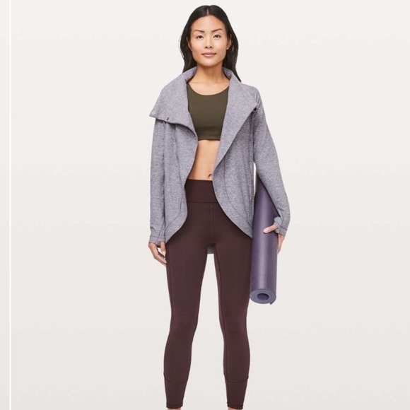 lululemon athletica Tops - Lululemon Rulu Rally Wrap Heathered Graphite Purple 4